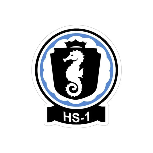 HS 1 Helicopter Anti Submarine Squadron 1 (U.S. Navy) Transparent STICKER Die-Cut Vinyl Decal 6 Inch Transparent - The Sticker Space
