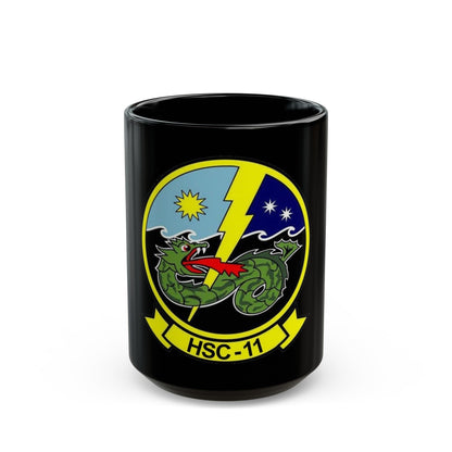 HSC 11 Helicopter Sea Combat Squadron 11 (U.S. Navy) Black Coffee Mug-15oz-The Sticker Space