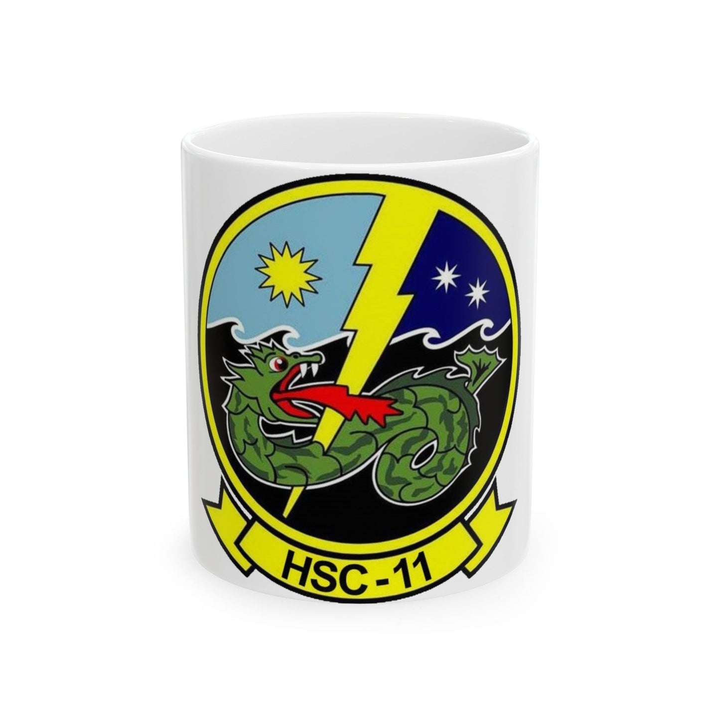 HSC 11 Helicopter Sea Combat Squadron 11 (U.S. Navy) White Coffee Mug-11oz-The Sticker Space