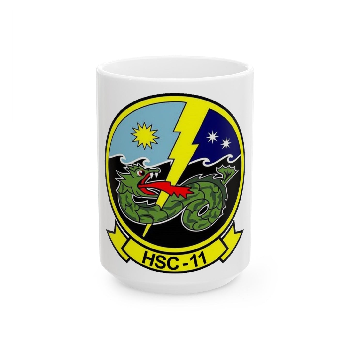 HSC 11 Helicopter Sea Combat Squadron 11 (U.S. Navy) White Coffee Mug-15oz-The Sticker Space