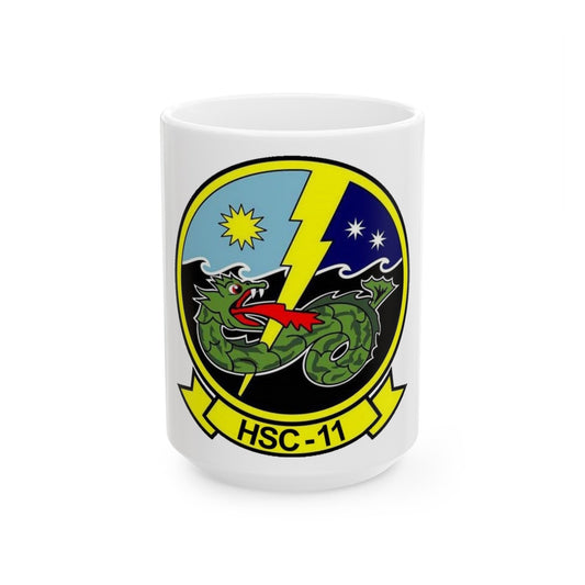 HSC 11 Helicopter Sea Combat Squadron 11 (U.S. Navy) White Coffee Mug-15oz-The Sticker Space