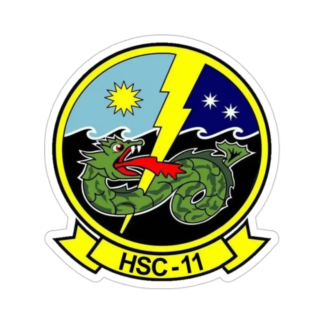 HSC 11 Helicopter Sea Combat Squadron 11 (U.S. Navy) STICKER Vinyl Die-Cut Decal 2 Inch - The Sticker Space