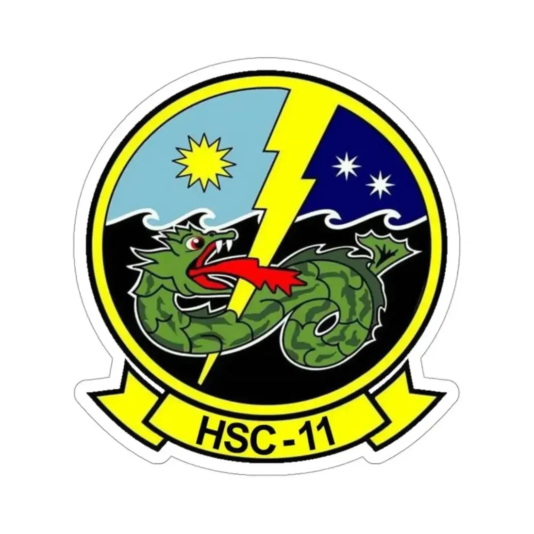 HSC 11 Helicopter Sea Combat Squadron 11 (U.S. Navy) STICKER Vinyl Die-Cut Decal - The Sticker Space