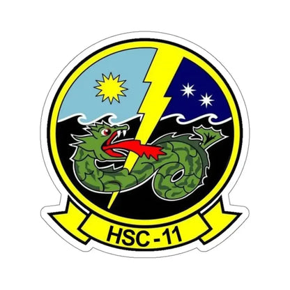 HSC 11 Helicopter Sea Combat Squadron 11 (U.S. Navy) STICKER Vinyl Kiss-Cut Decal 4 Inch White - The Sticker Space