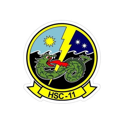 HSC 11 Helicopter Sea Combat Squadron 11 (U.S. Navy) Transparent STICKER Die-Cut Vinyl Decal 6 Inch Transparent - The Sticker Space