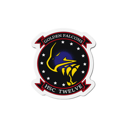 HSC 12 Golden Falcons (U.S. Navy) Die-Cut Magnet-6 × 6"-The Sticker Space