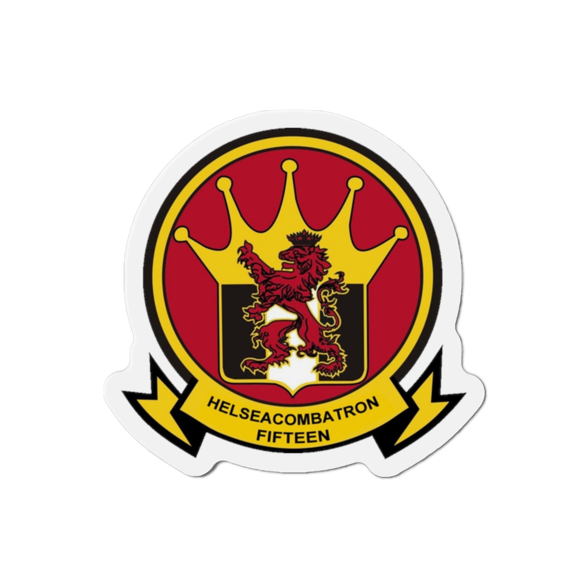 HSC 15 Helicopter Sea Combat Squadron 15 ‘Red Lions’ (U.S. Navy) Die-Cut Magnet-2" x 2"-The Sticker Space