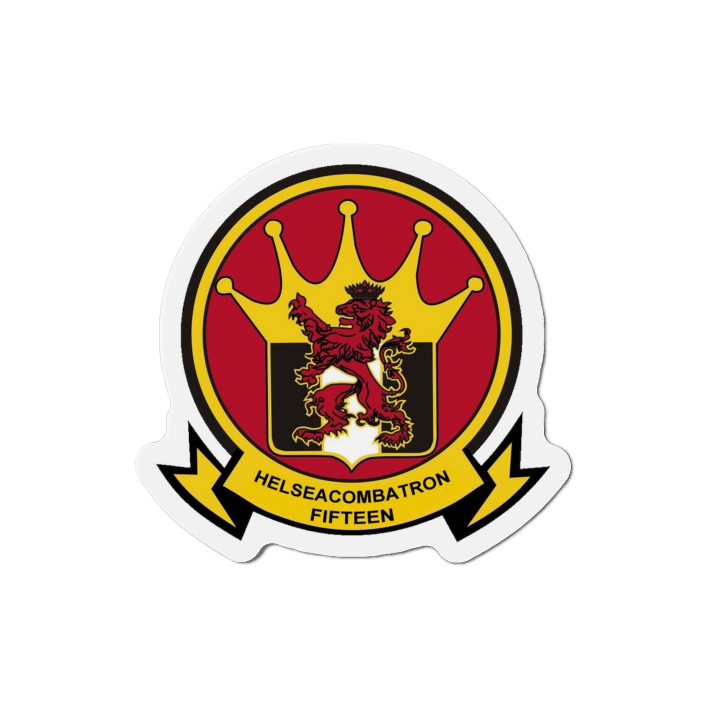 HSC 15 Helicopter Sea Combat Squadron 15 ‘Red Lions’ (U.S. Navy) Die-Cut Magnet-3" x 3"-The Sticker Space