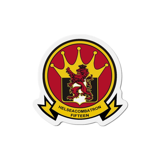 HSC 15 Helicopter Sea Combat Squadron 15 ‘Red Lions’ (U.S. Navy) Die-Cut Magnet-5" x 5"-The Sticker Space