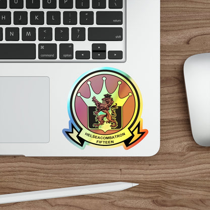 HSC 15 Helicopter Sea Combat Squadron 15 ‘Red Lions’ (U.S. Navy) Holographic STICKER Die-Cut Vinyl Decal-The Sticker Space