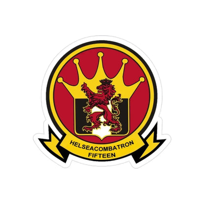 HSC 15 Helicopter Sea Combat Squadron 15 ‘Red Lions’ (U.S. Navy) Transparent STICKER Die-Cut Vinyl Decal 2 Inch Transparent - The Sticker Space