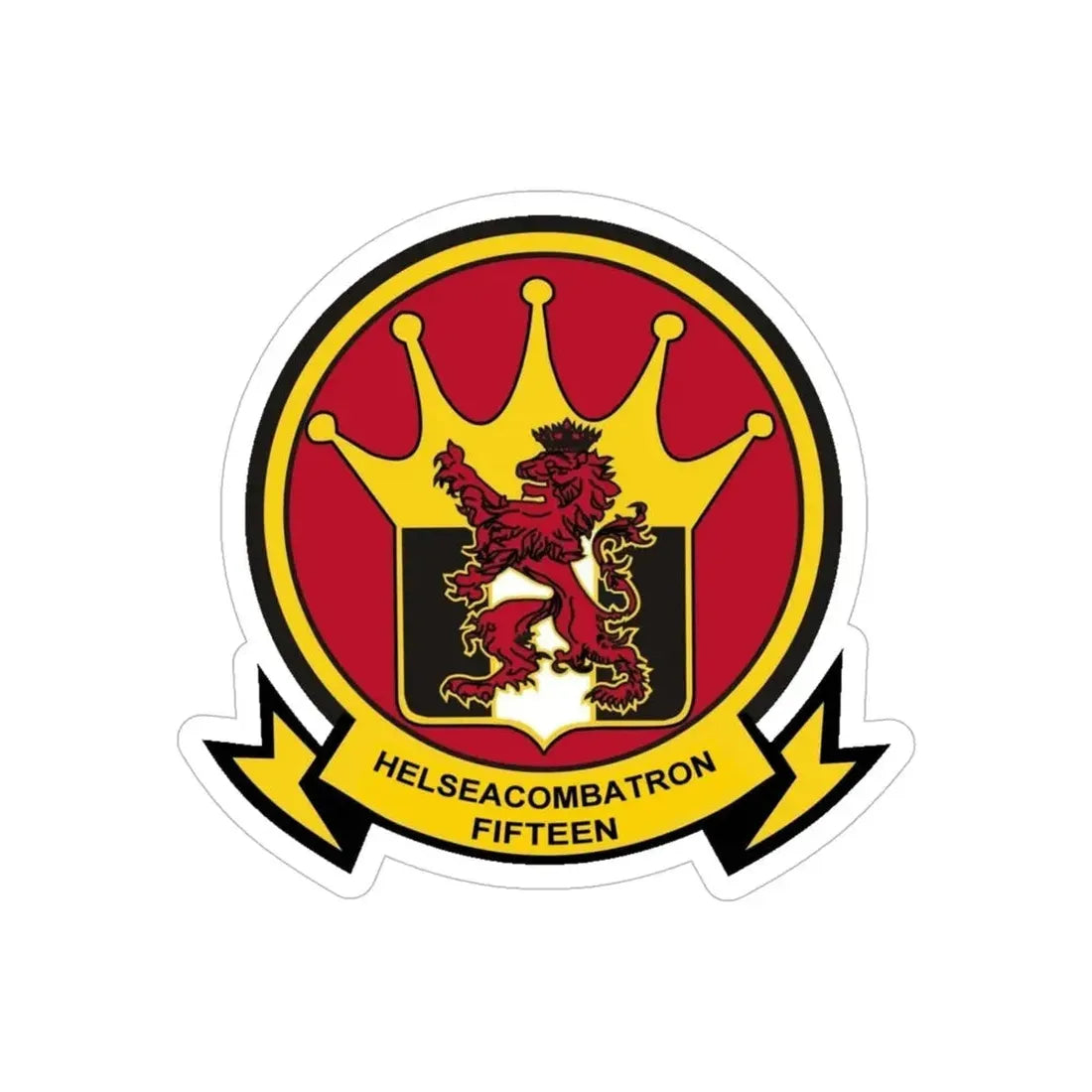 HSC 15 Helicopter Sea Combat Squadron 15 ‘Red Lions’ (U.S. Navy) Transparent STICKER Die-Cut Vinyl Decal - The Sticker Space