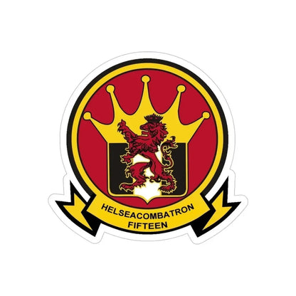 HSC 15 Helicopter Sea Combat Squadron 15 ‘Red Lions’ (U.S. Navy) Transparent STICKER Die-Cut Vinyl Decal - The Sticker Space