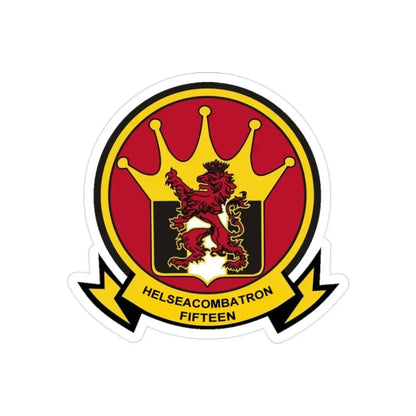HSC 15 Helicopter Sea Combat Squadron 15 ‘Red Lions’ (U.S. Navy) Transparent STICKER Die-Cut Vinyl Decal - The Sticker Space