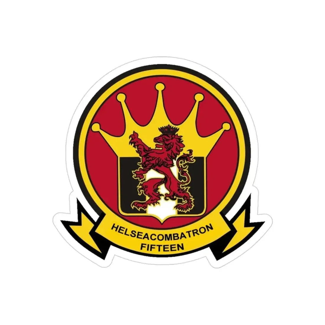HSC 15 Helicopter Sea Combat Squadron 15 ‘Red Lions’ (U.S. Navy) Transparent STICKER Die-Cut Vinyl Decal - The Sticker Space