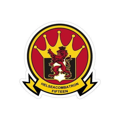 HSC 15 Helicopter Sea Combat Squadron 15 ‘Red Lions’ (U.S. Navy) Transparent STICKER Die-Cut Vinyl Decal - The Sticker Space