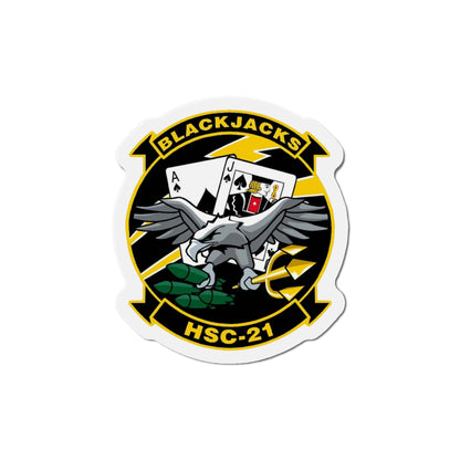 HSC 21 Helicopter Sea Combat Squadron 21 ‘Blackjacks’ (U.S. Navy) Die-Cut Magnet-6 × 6"-The Sticker Space