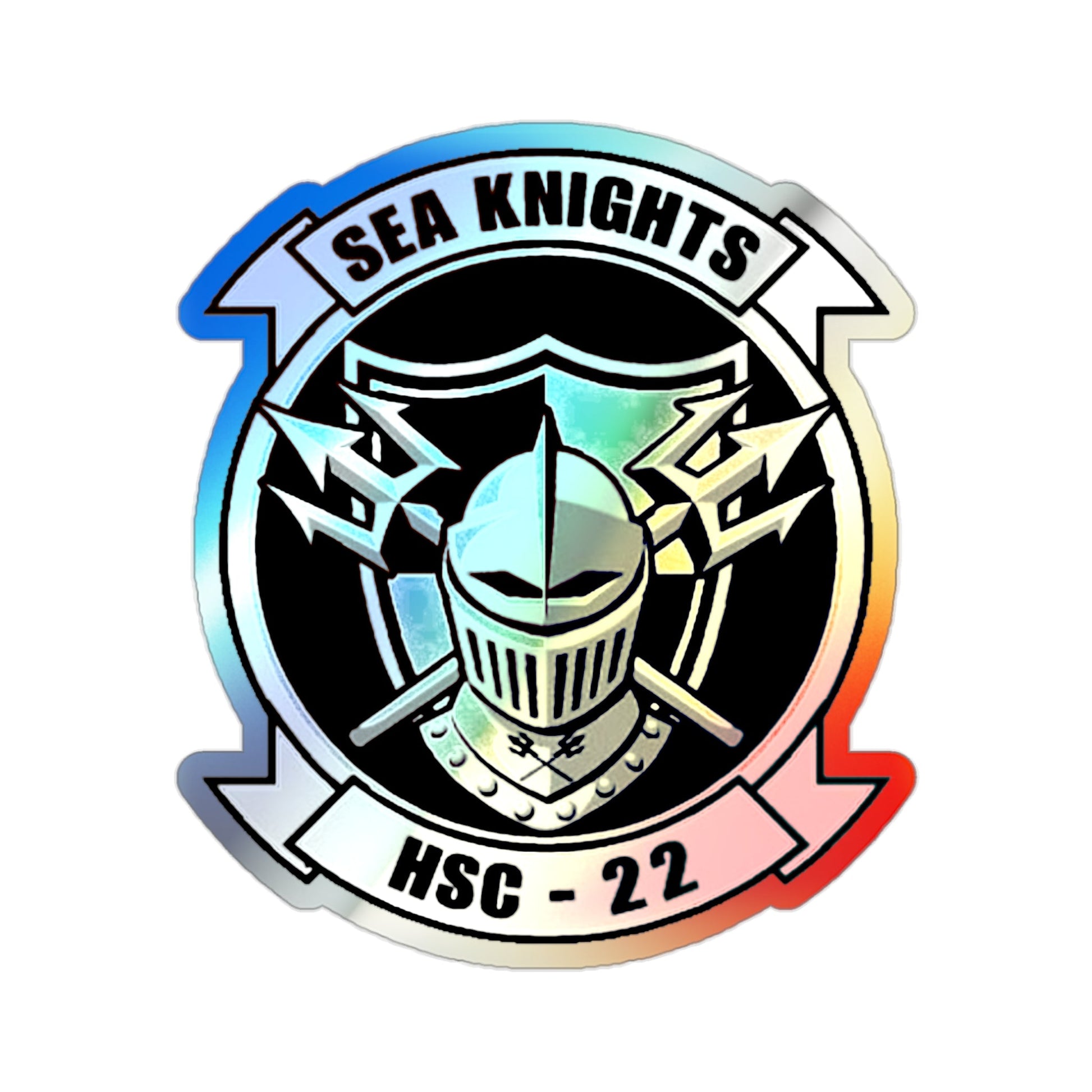 HSC 22 (U.S. Navy) Holographic STICKER Die-Cut Vinyl Decal-2 Inch-The Sticker Space