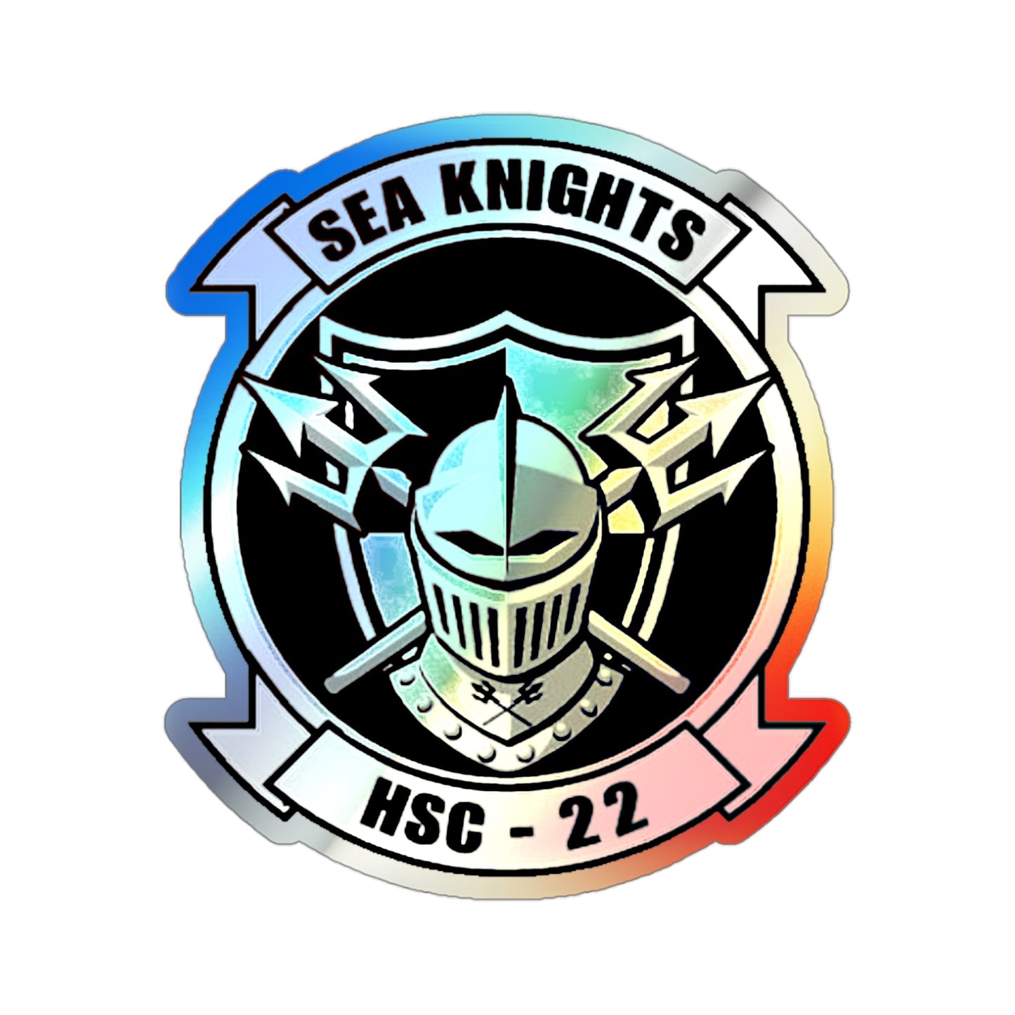 HSC 22 (U.S. Navy) Holographic STICKER Die-Cut Vinyl Decal-3 Inch-The Sticker Space