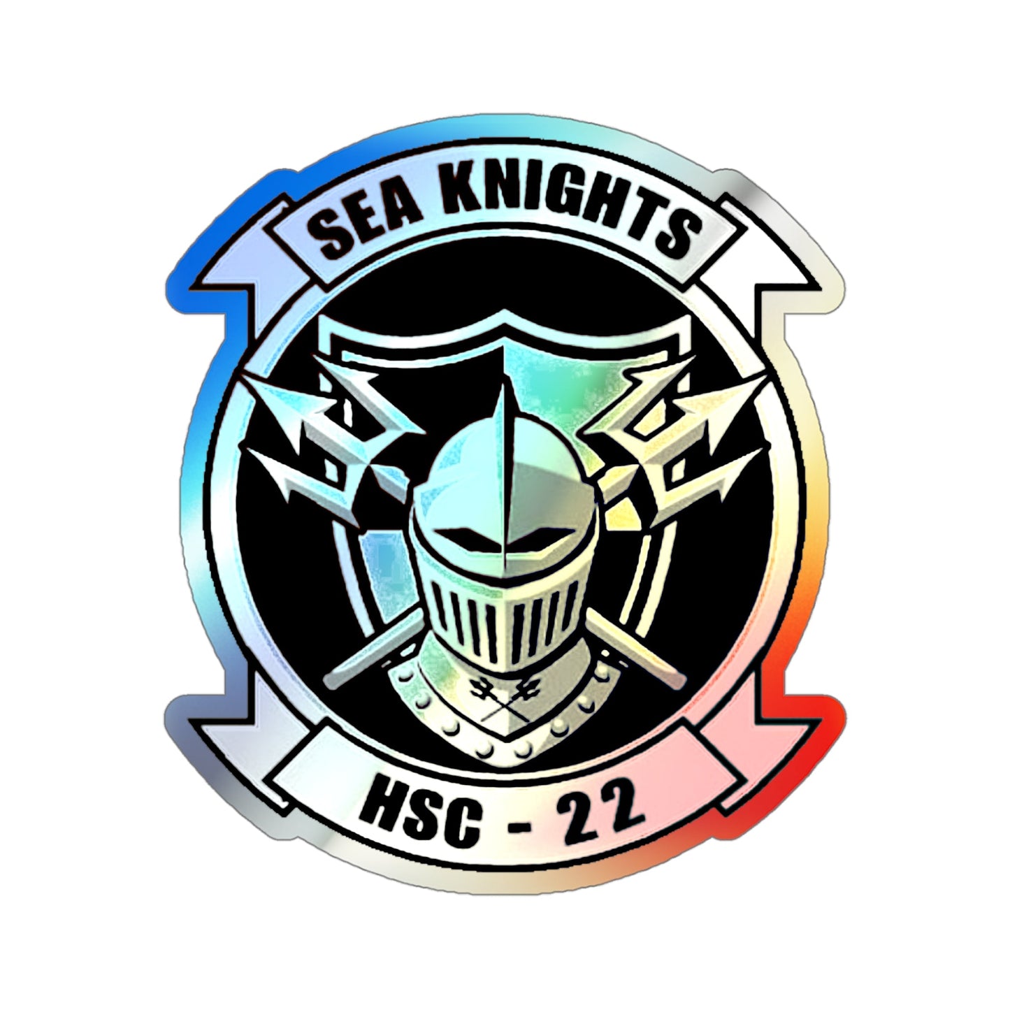 HSC 22 (U.S. Navy) Holographic STICKER Die-Cut Vinyl Decal-4 Inch-The Sticker Space