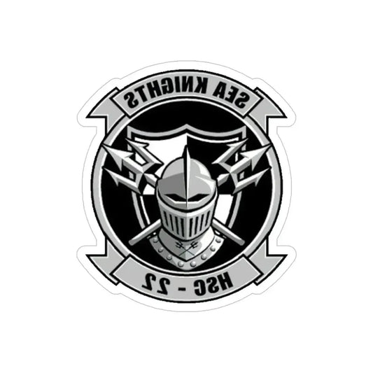 HSC 22 (U.S. Navy) REVERSE PRINT Transparent Die-Cut STICKER 6 Inch Die-Cut Transparent - The Sticker Space