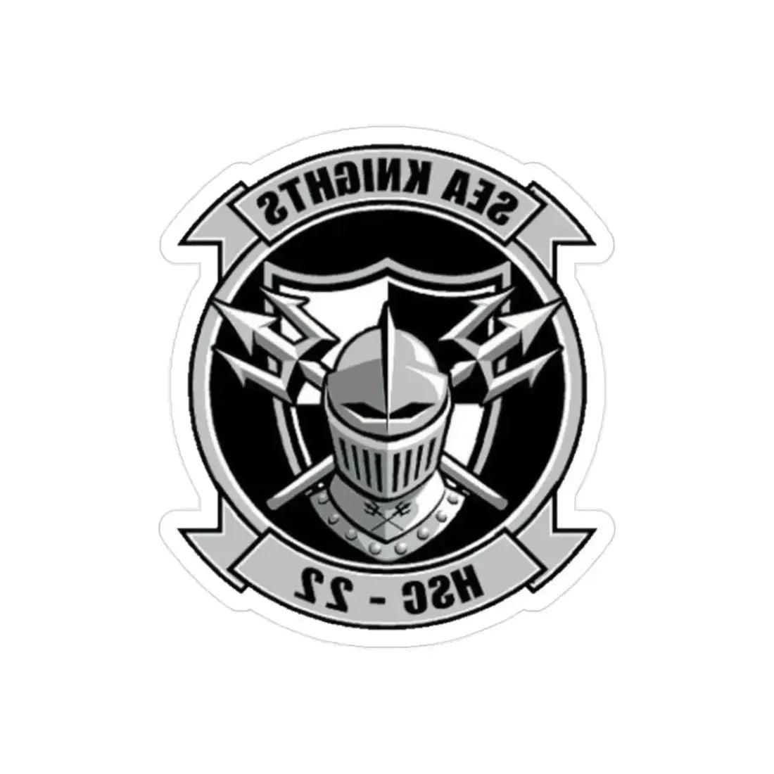 HSC 22 (U.S. Navy) REVERSE PRINT Transparent Die-Cut STICKER - The Sticker Space