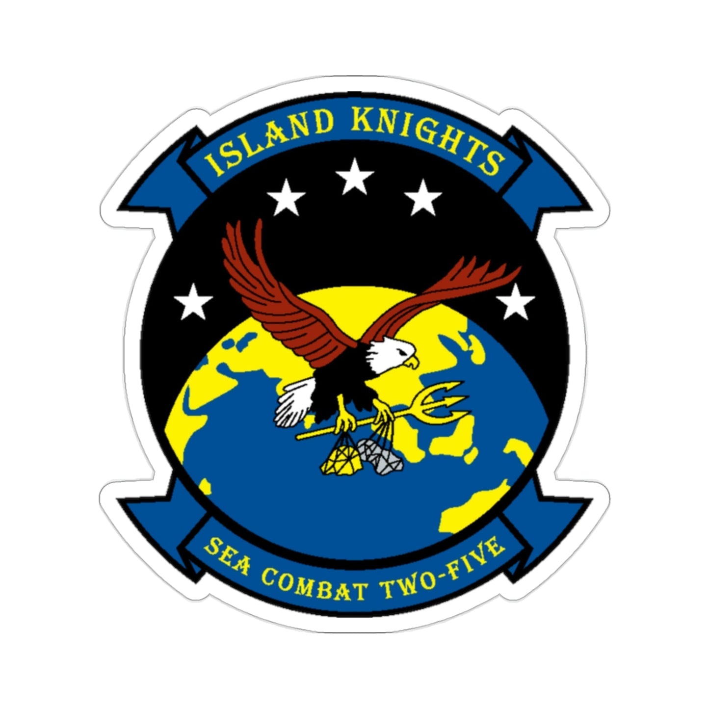 HSC 25 Island Knights 2 (U.S. Navy) STICKER Vinyl Die-Cut Decal-2 Inch-The Sticker Space