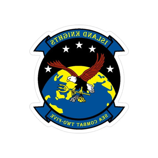 HSC 25 Island Knights 2 (U.S. Navy) REVERSE PRINT Transparent Die-Cut STICKER 2 Inch Die-Cut Transparent - The Sticker Space