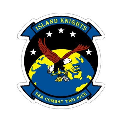 HSC 25 Island Knights 2 (U.S. Navy) STICKER Vinyl Kiss-Cut Decal 2 Inch White - The Sticker Space