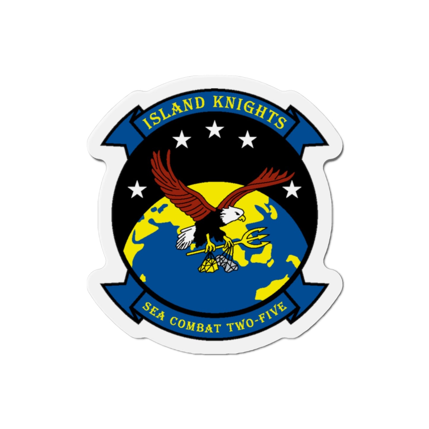 HSC 25 Island Knights v2 (U.S. Navy) Die-Cut Magnet-2" x 2"-The Sticker Space