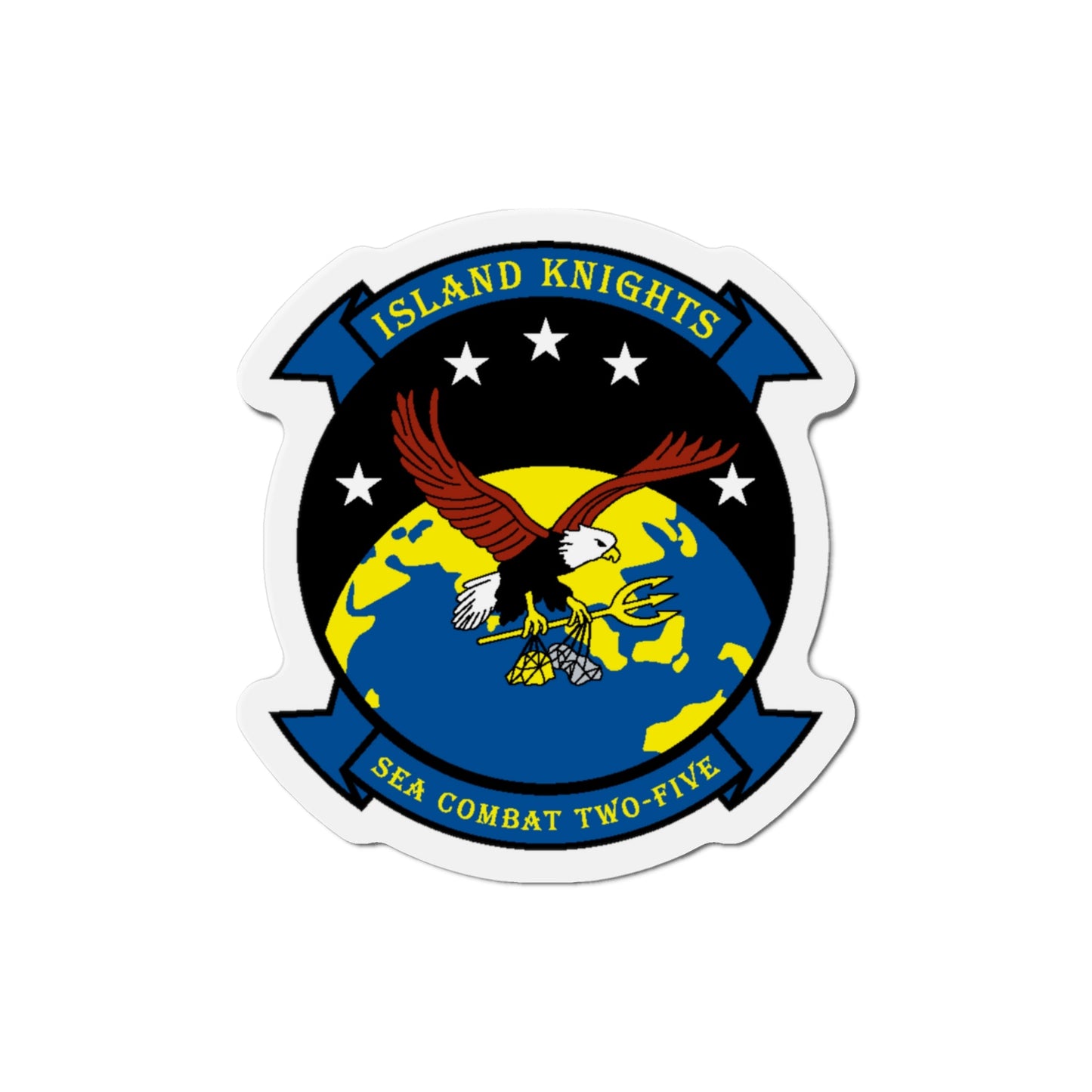 HSC 25 Island Knights v2 (U.S. Navy) Die-Cut Magnet-3" x 3"-The Sticker Space