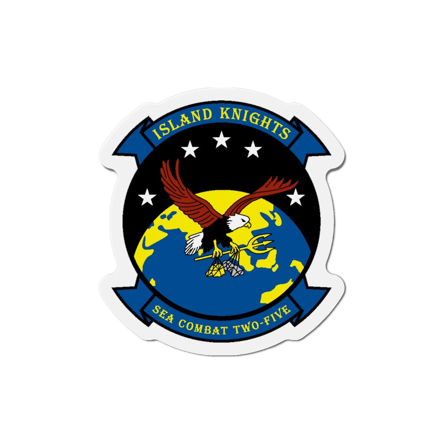 HSC 25 Island Knights v2 (U.S. Navy) Die-Cut Magnet-4" x 4"-The Sticker Space