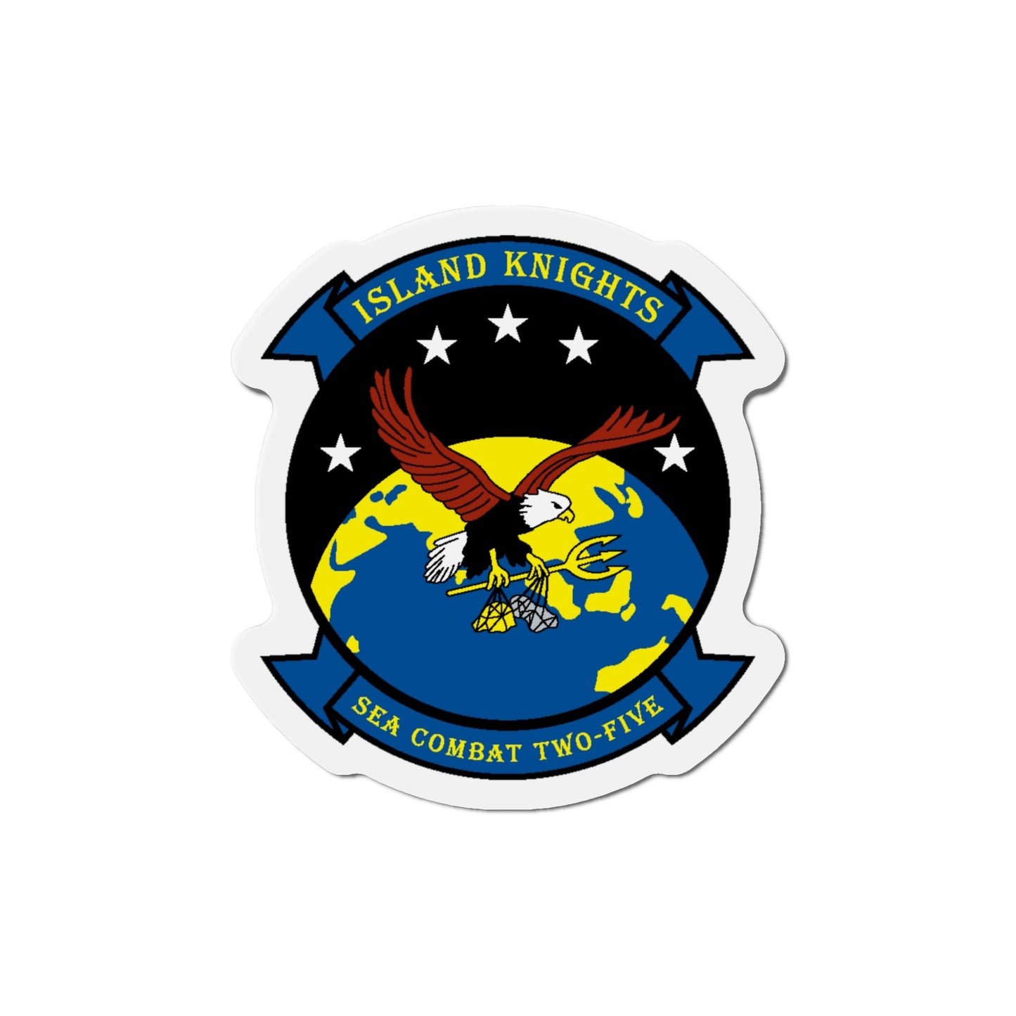 HSC 25 Island Knights v2 (U.S. Navy) Die-Cut Magnet-5" x 5"-The Sticker Space