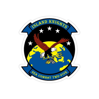 HSC 25 Island Knights v2 (U.S. Navy) Transparent STICKER Die-Cut Vinyl Decal 6 Inch Transparent - The Sticker Space