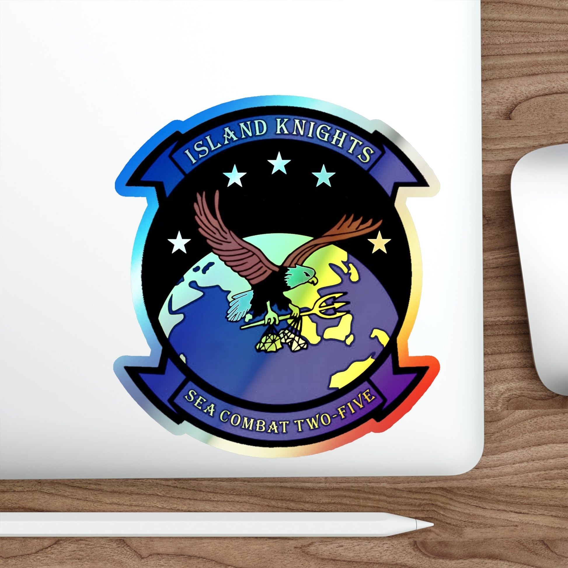 HSC 25 (U.S. Navy) Holographic STICKER Die-Cut Vinyl Decal-The Sticker Space