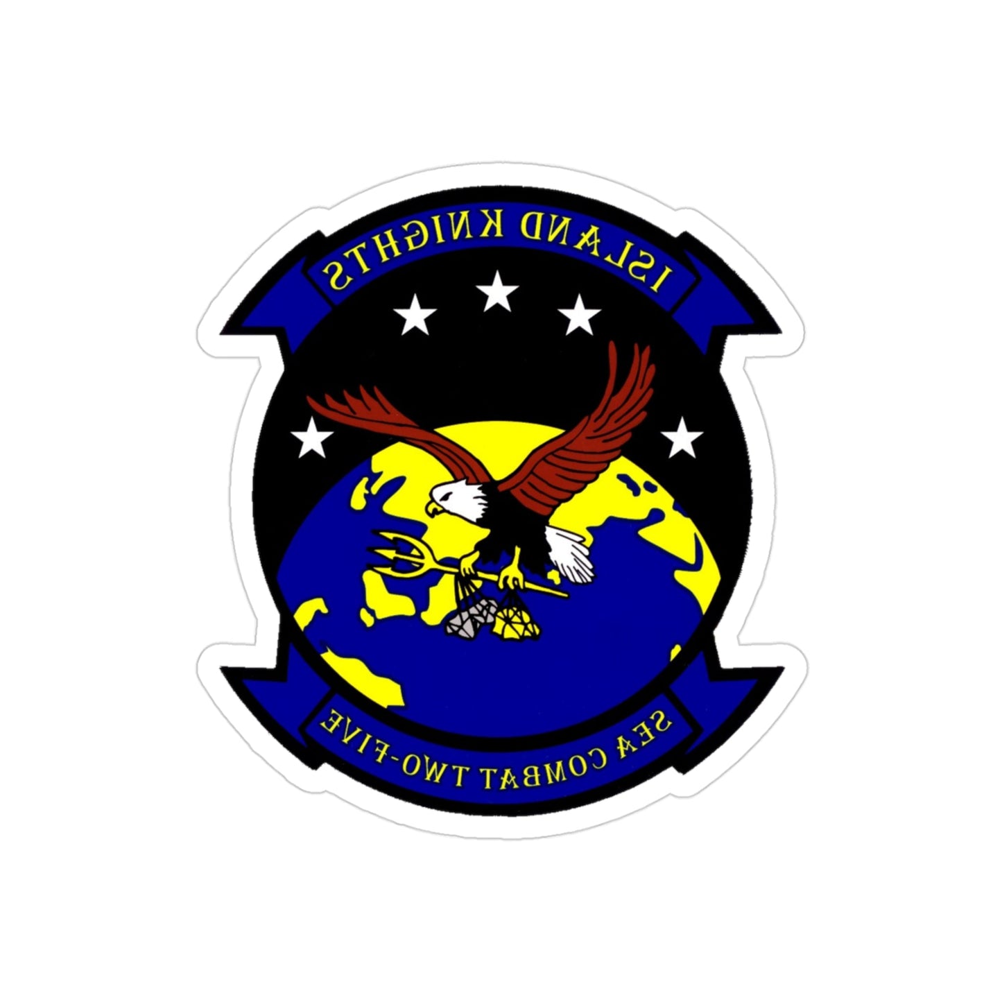 HSC 25 (U.S. Navy) REVERSE PRINT Transparent STICKER-3" × 3"-The Sticker Space