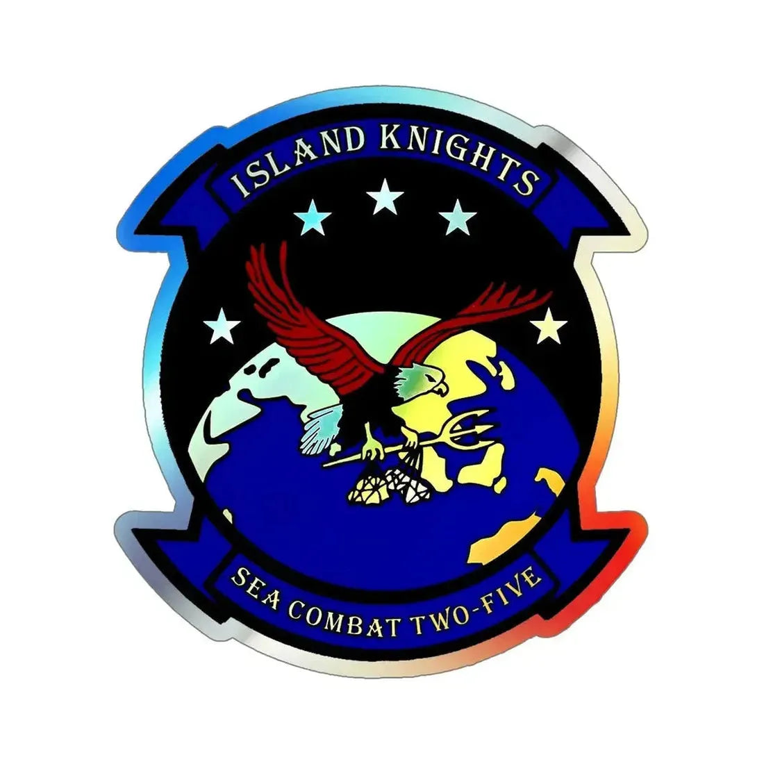 HSC 25 (U.S. Navy) Holographic STICKER Die-Cut Vinyl Decal - The Sticker Space