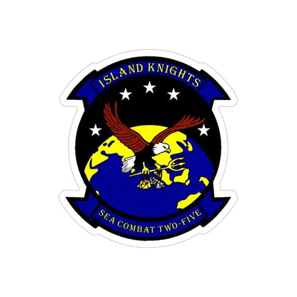 HSC 25 (U.S. Navy) Transparent STICKER Die-Cut Vinyl Decal 5 Inch Transparent - The Sticker Space