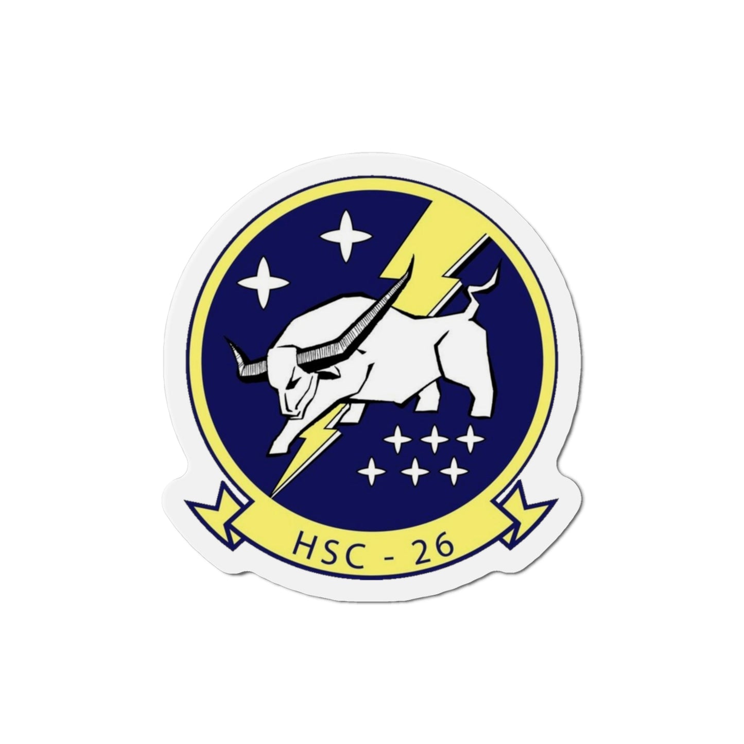 HSC 26 Helicopter Sea Combat Squadron 26 ‘Chargers’ (U.S. Navy) Die-Cut Magnet-3" x 3"-The Sticker Space