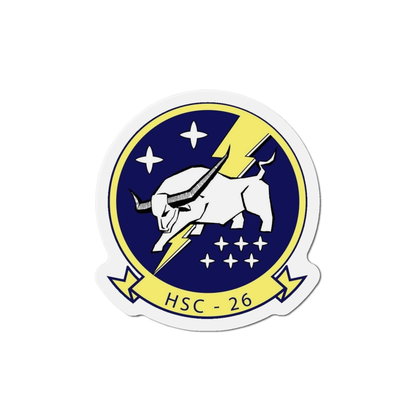 HSC 26 Helicopter Sea Combat Squadron 26 ‘Chargers’ (U.S. Navy) Die-Cut Magnet-5" x 5"-The Sticker Space