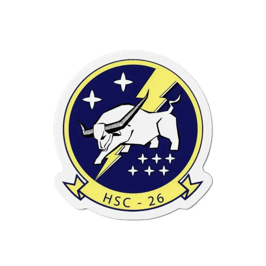 HSC 26 Helicopter Sea Combat Squadron 26 ‘Chargers’ (U.S. Navy) Refrigerator Magnet 2 Inch - The Sticker Space