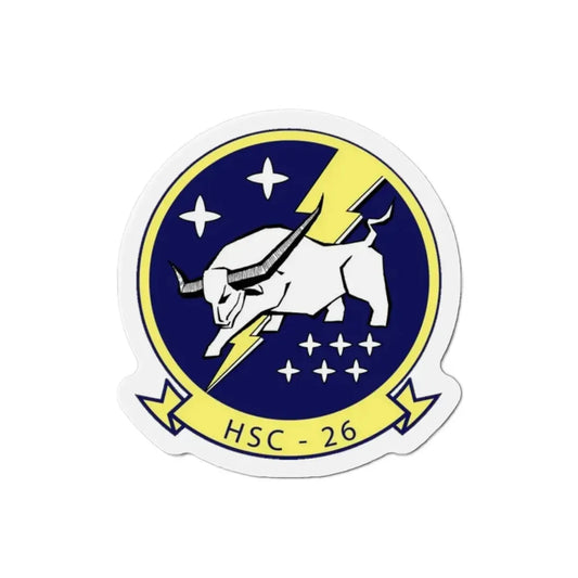 HSC 26 Helicopter Sea Combat Squadron 26 ‘Chargers’ (U.S. Navy) Refrigerator Magnet 2 Inch - The Sticker Space