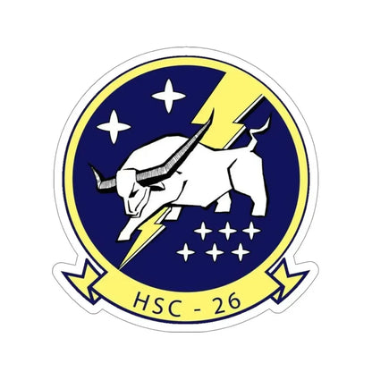 HSC 26 Helicopter Sea Combat Squadron 26 ‘Chargers’ (U.S. Navy) STICKER Vinyl Die-Cut Decal 4 Inch - The Sticker Space