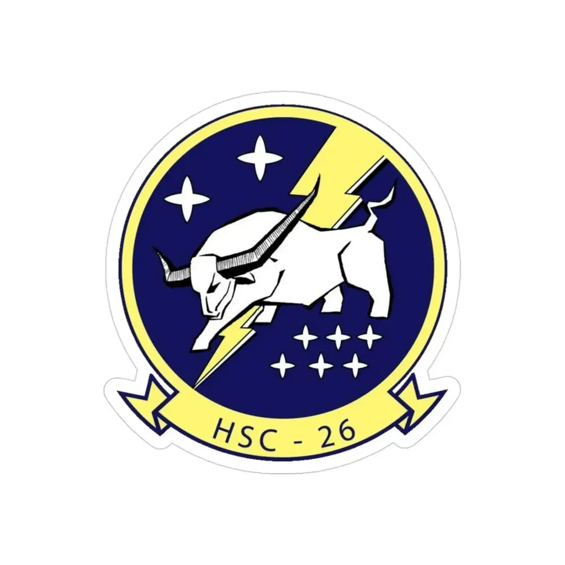 HSC 26 Helicopter Sea Combat Squadron 26 ‘Chargers’ (U.S. Navy) Transparent STICKER Die-Cut Vinyl Decal - The Sticker Space