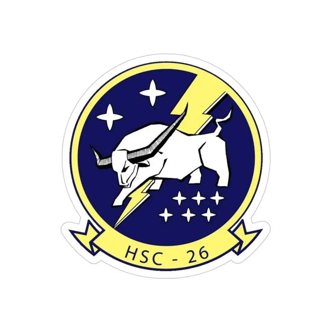 HSC 26 Helicopter Sea Combat Squadron 26 ‘Chargers’ (U.S. Navy) Transparent STICKER Die-Cut Vinyl Decal - The Sticker Space