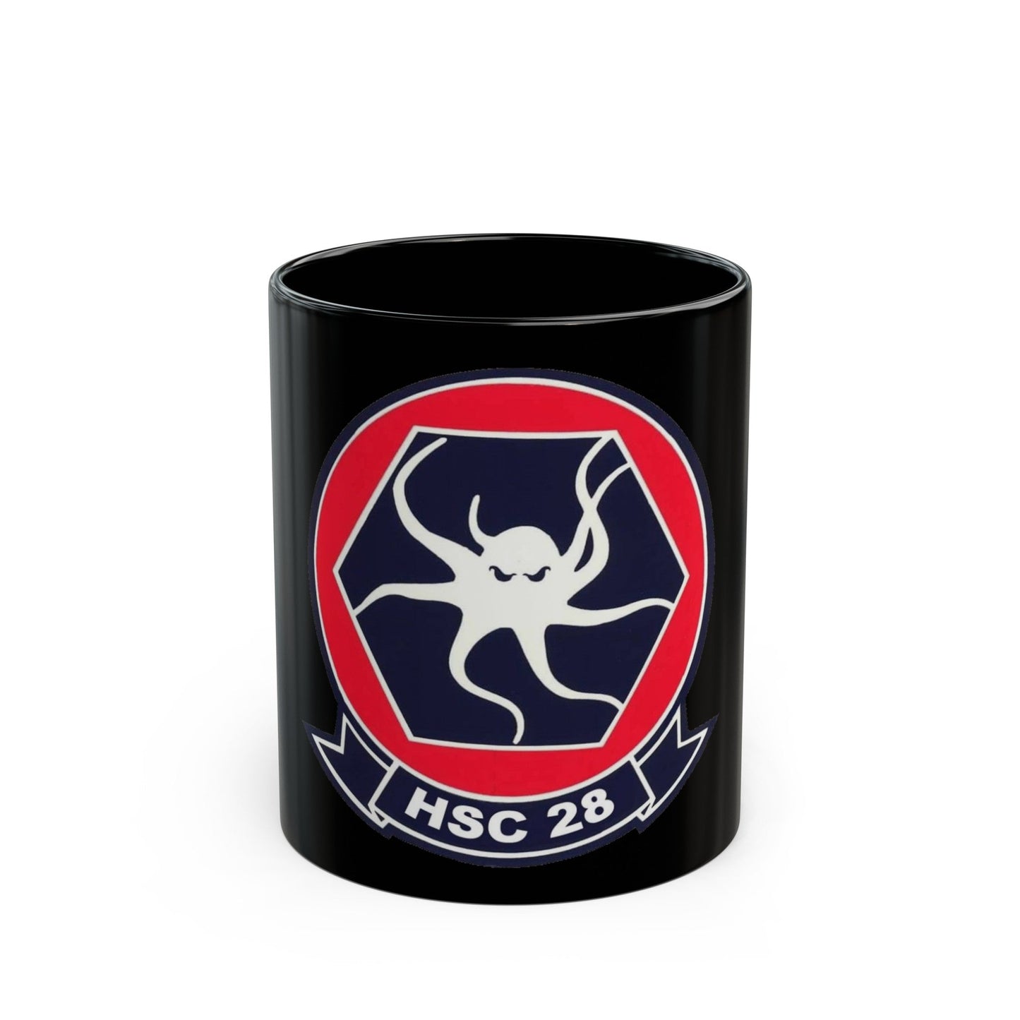 HSC 28 (U.S. Navy) Black Coffee Mug-11oz-The Sticker Space