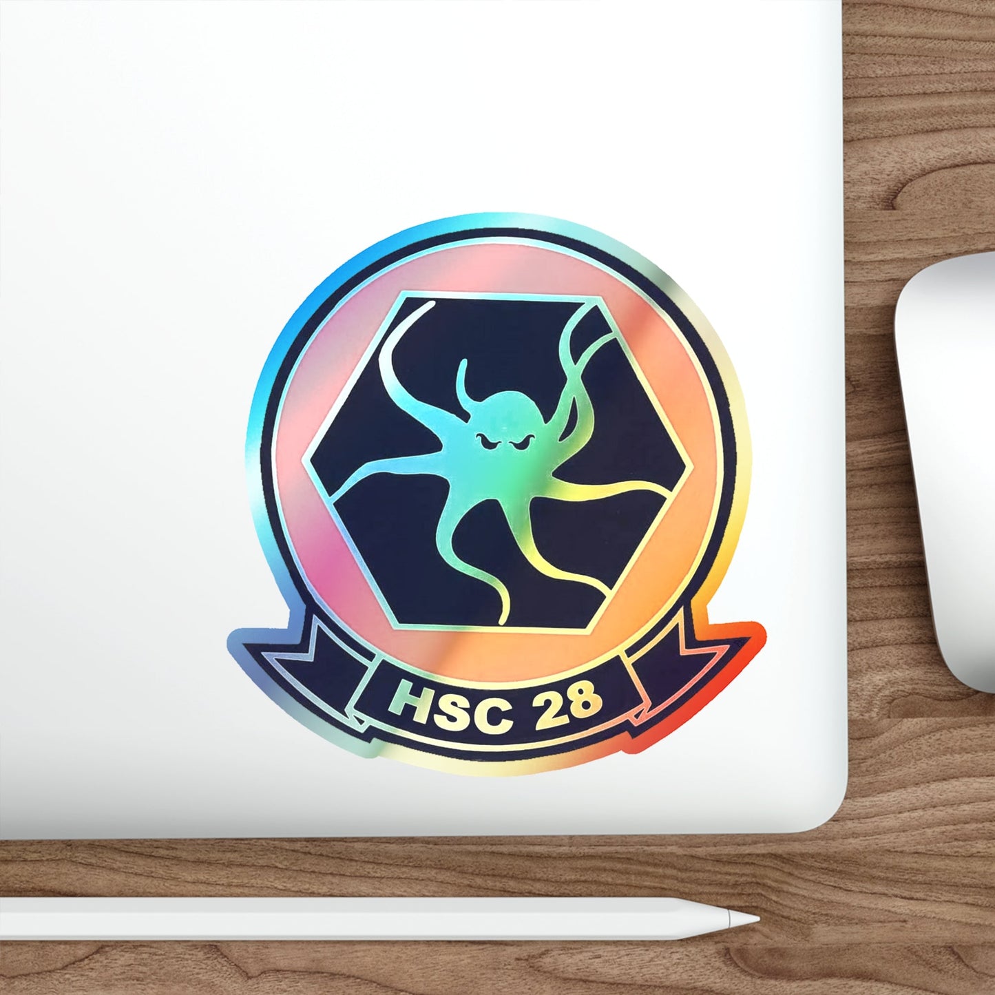 HSC 28 (U.S. Navy) Holographic STICKER Die-Cut Vinyl Decal-The Sticker Space