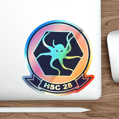 HSC 28 (U.S. Navy) Holographic STICKER Die-Cut Vinyl Decal-The Sticker Space