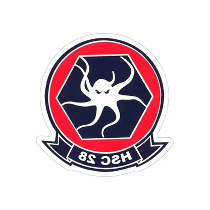 HSC 28 (U.S. Navy) REVERSE PRINT Transparent Die-Cut STICKER - The Sticker Space