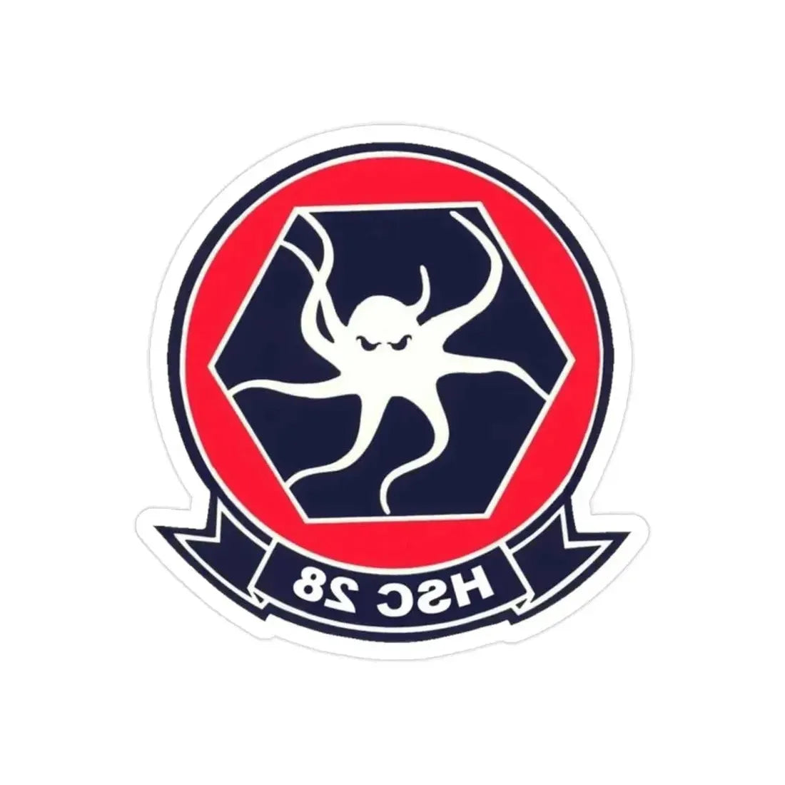 HSC 28 (U.S. Navy) REVERSE PRINT Transparent Die-Cut STICKER - The Sticker Space